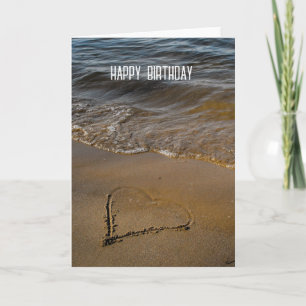 Sand Heart minimal kärlek Kort