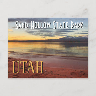 Sand Hollow Utah Sunset Vykort