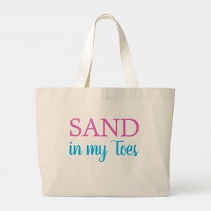Sand i min Toes Cute Ocean Beach Jumbo Tygkasse
