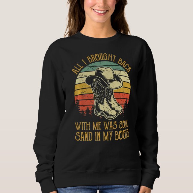 Sand i mina Boots Southern Westernare Land Music T Shirt (Framsida)