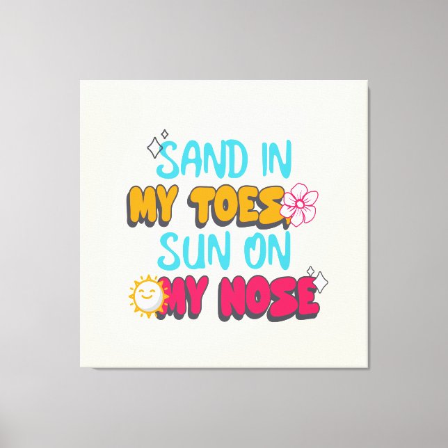Sand i mina leksaker, Sol på min näsa Canvastryck (Framsida)