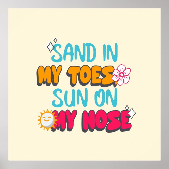 Sand i mina leksaker, Sol på min näsa Poster (Framsidan)