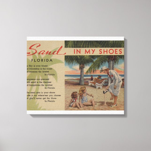 Sand i mina Shoes & Florida PoemFlorida Canvastryck (Framsida)