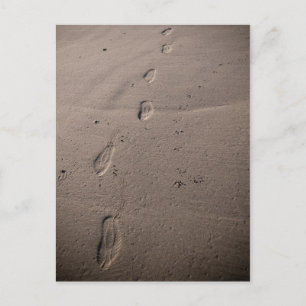 Sand i sand - strandavtryck vykort