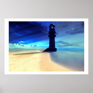 SAND ISLAND LIGHT PRINT POSTER