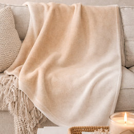 Sand Ivory Fade Fleecefiltad täcke Fleecefilt