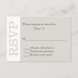 Sand Modern Bröllop OSA Response Card