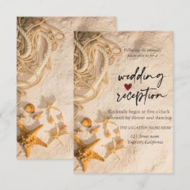 Sand-mottagning för Seashells Rope Sand Inbjudningar