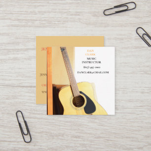 Sand Music Teacher/Musician/Educator Guitar Fyrkantigt Visitkort