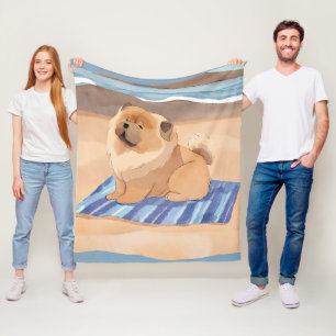 SAND N'SEA Chow Chow hund strandfilt Fleecefilt
