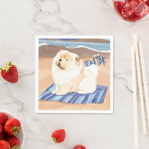 SAND N'SEA Cream Chow Chow hund Pappersservett