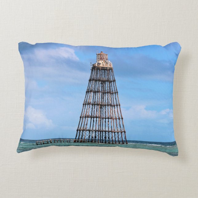 Sand Nyckel fyr, Florida Accent Pillow Prydnadskudde (Baksidan)