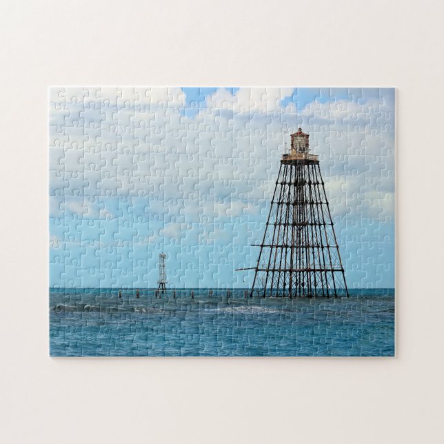 Sand Nyckel fyr, Florida Jigszle Puzzle Pussel (Horisontell)