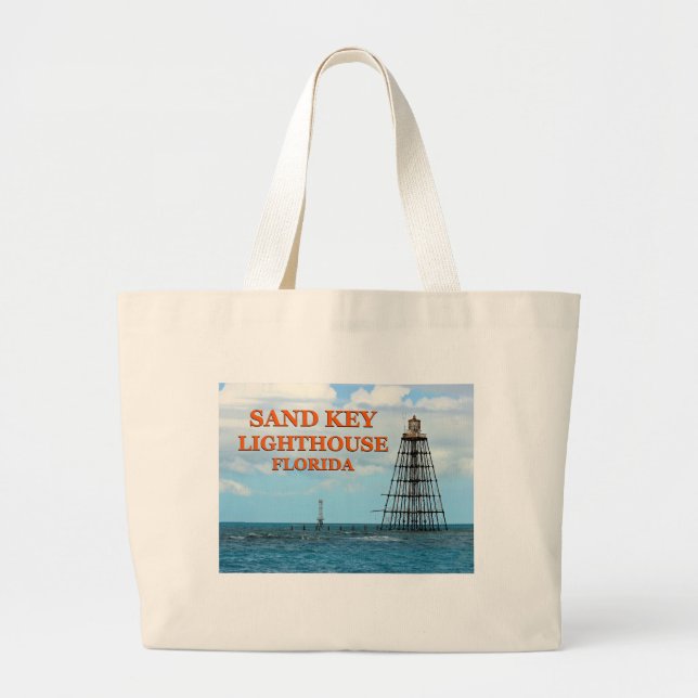 Sand Nyckel fyr, Florida Jumbo Tote Bag Jumbo Tygkasse (Framsidan)
