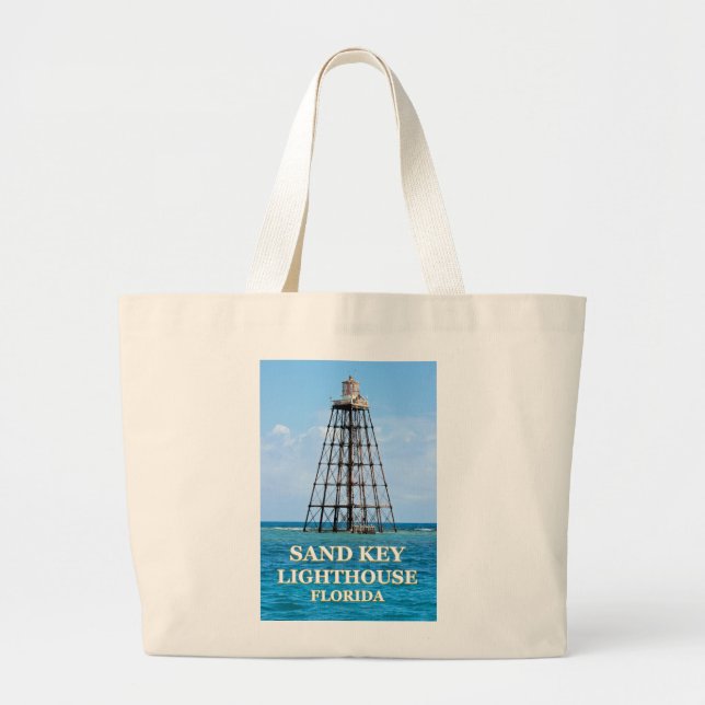Sand Nyckel fyr, Florida Jumbo Tote Bag Tygkasse (Framsidan)