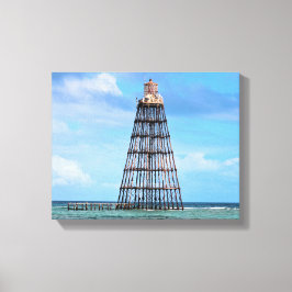 Sand Nyckel fyr, Florida Wrapped Canvas Print