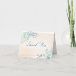 Sand och Handflatan Beach Wedding Photo Tack Kort