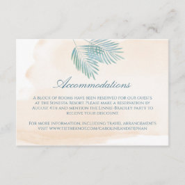 Sand och Handflatan Beach Wedding Tilläggskort