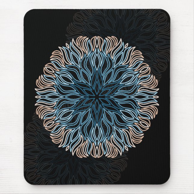 Sand och hav mandala  musmatta (Framsidan)
