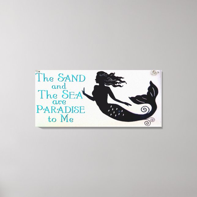 Sand- och havsvattenduva (sjöjungfru lindad) canvastryck (Framsida)