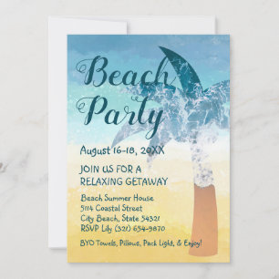 Sand- och Sea Beach Getaway-inbjudan Inbjudningar