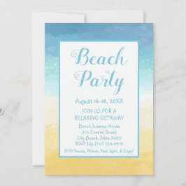 Sand- och Sea Beach Getaway-inbjudan Inbjudningar