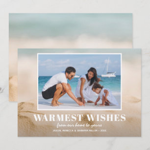 Sand- och Sea Beach Photo jul Julkort