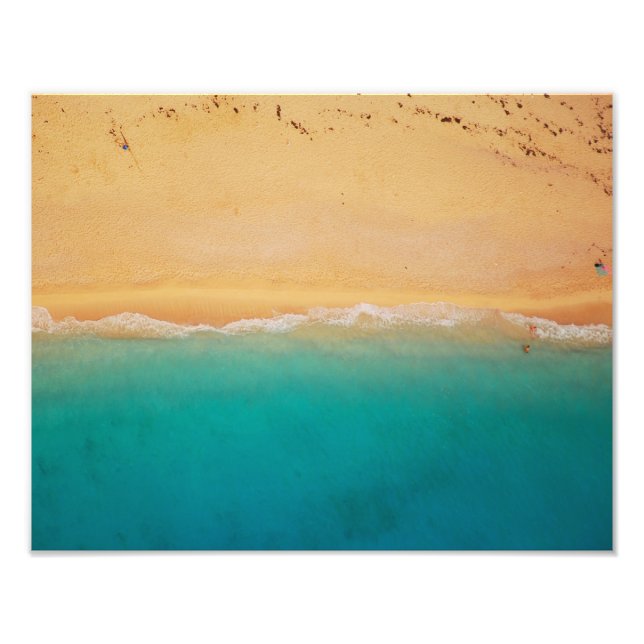 Sand- och Sea Shoreline Photo Fototryck (Framsidan)