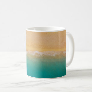 Sand- och Sea Shoreline Photo Kaffemugg