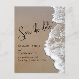 Sand- och skumbachsbröllop Spara datum Meddelande Vykort