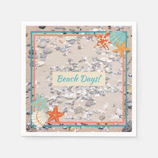 Sand och Snäckor Pappersservett (Framsidan)