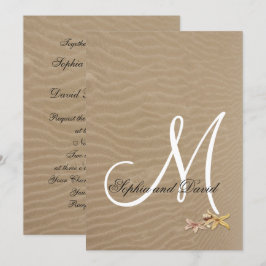 Sand och Starfish Beach Wedding bjudande Inbjudningar