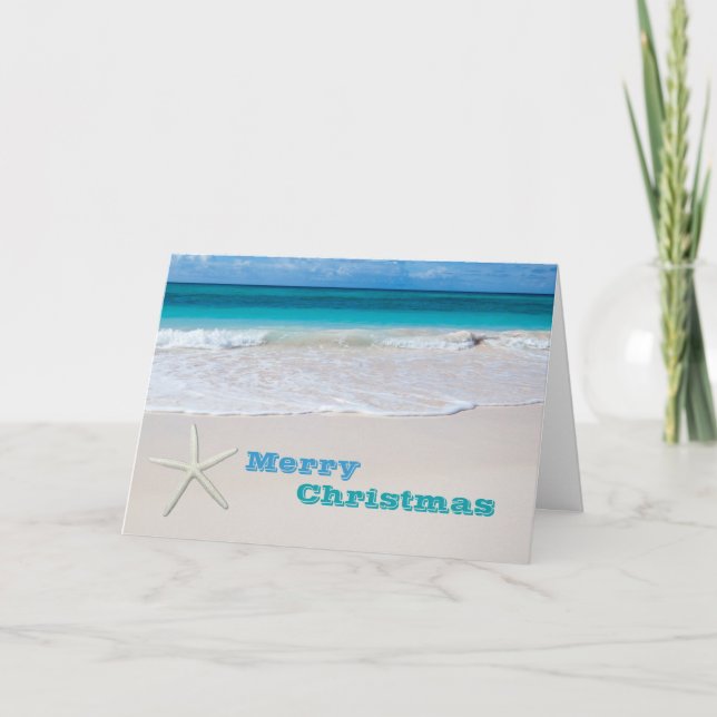 Sand och Surf Tropiska Julkort Helgkort (Framsida)