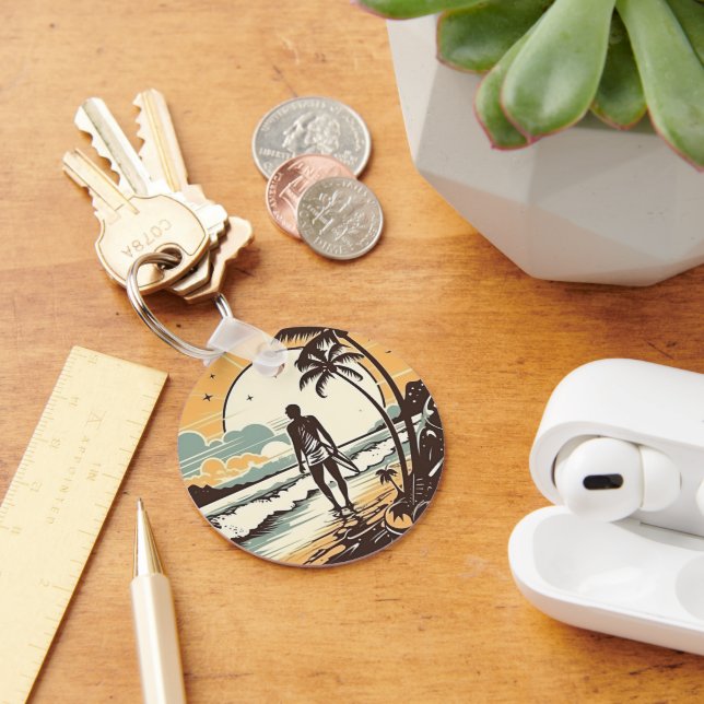 Sand- och Surfa-Nyckelring Nyckelring (Skrivbord)