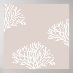 Sand- och White Coral Poster