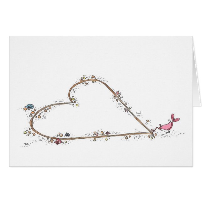 Sand överraskning, tomt hälsningskort (Framsidan Horizontal)