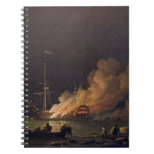 Sänd på Fire på natten, c.1756 (olja på kanfas Anteckningsbok
