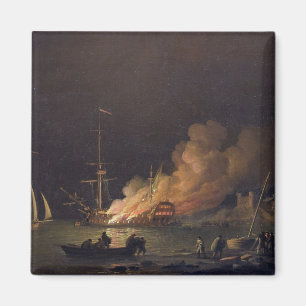 Sänd på Fire på natten, c.1756 (olja på kanfas Magnet
