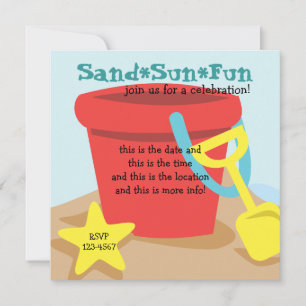 Sand Pail Inbjudningar