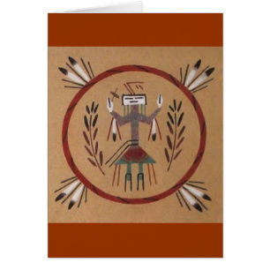 Sand Painting Native American Tribal Hälsningskort