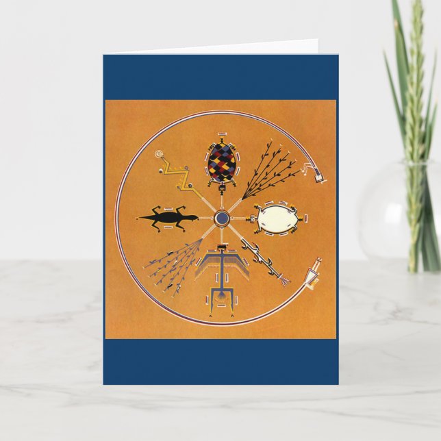 Sand Painting Native American Tribal Kort (Framsida)