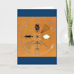Sand Painting Native American Tribal Kort