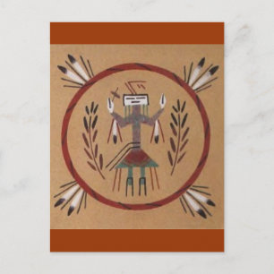 Sand Painting Native American Tribal Vykort