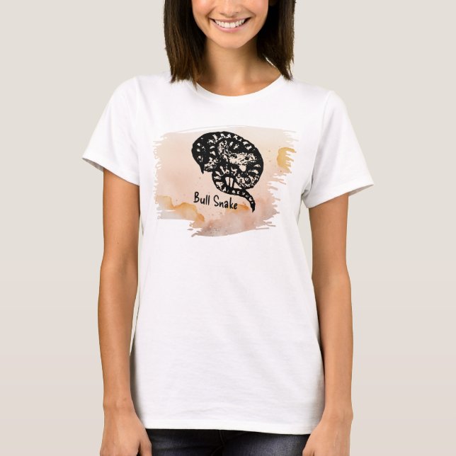 Sänd Pison Named Bull Snake på Peach T Shirt (Framsida)