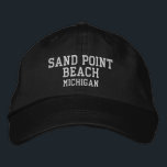 Sand Point Beach Michigan Embroidered Hat Broderad Keps<br><div class="desc">Sand Point Beach,  Munising Michigan Embroidered Baseball Hat</div>