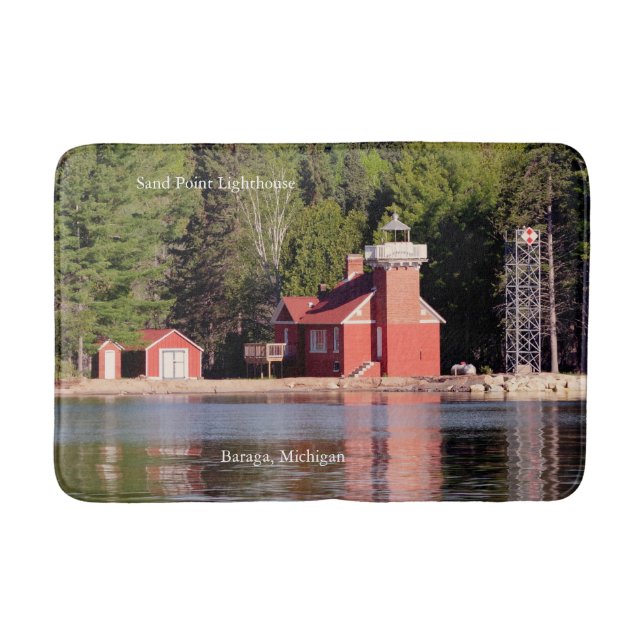 Sand Point Lighthouse Baraga bathmat Badrumsmatta (Framsidan)