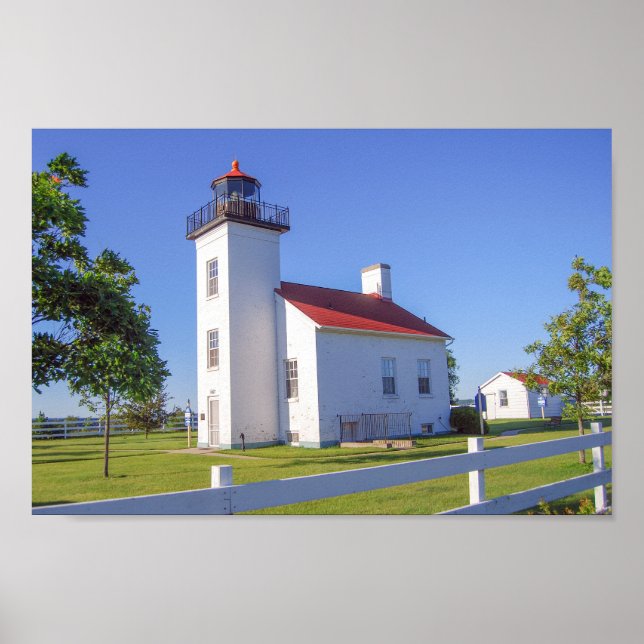Sand Point Lighthouse, Escanaba, Michigan  Poster (Framsidan)