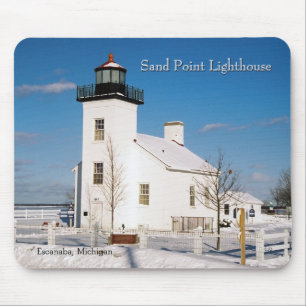Sand Point Lighthouse Escanaba mousepad Musmatta