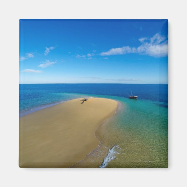 Sand Pub och Dhow | Ibo Island, Moçambique Magnet (Framsidan)