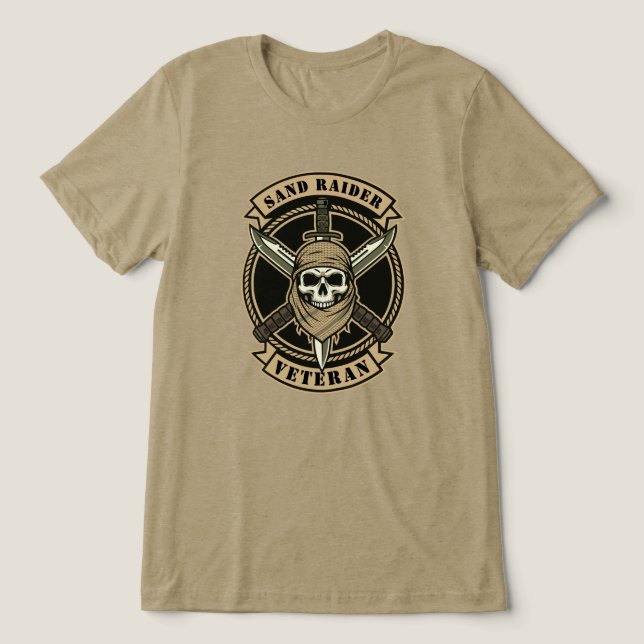 Sand Raider Veteran T Shirt (Design Framsida)